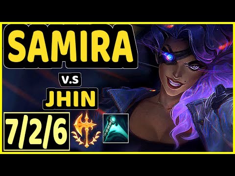 SNEAKY (SAMIRA) vs JHIN - 7/2/6 KDA BOTTOM ADC GAMEPLAY - NA Ranked GRANDMASTER