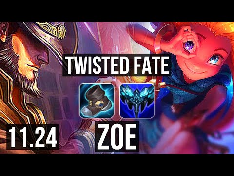 TWISTED FATE vs ZOE (MID) | 2/0/3, 1.4M mastery | KR Diamond | 11.24