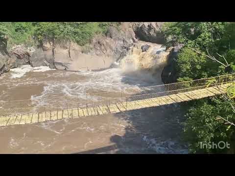 Asi está el río Ostua o Río Grande que viene de Jalapa y pasa por Jutiapa luego de las lluvias 