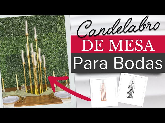 Vídeo relacionado con Baxnore Portavelas Negro de 3 Brazos, candelabro Moderno, candelabro Elegante, Centro de Mesa Decorativo para Boda, Fiesta, decoración del hogar, Metal de Hierro, Paquete de 2