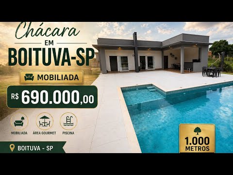 Linda chácara a venda no interior de São Paulo / Bairro Recanto Maravilha em Boituva / Escriturada