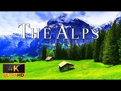 FLYING OVER THE ALPS (4K UHD) - Piano Music Along With Beautiful Nature Videos (4K Video Ultra HD)