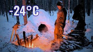 Solo Winter Camping - No Tent, No Stove, Just Snow and Silence