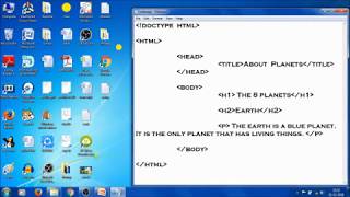 How to create a web page in HTML using Notepad
