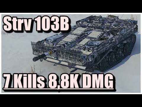 World of Tanks Strv 103B - 7 Kills 8,8K Damage (1vs3) Kharkov