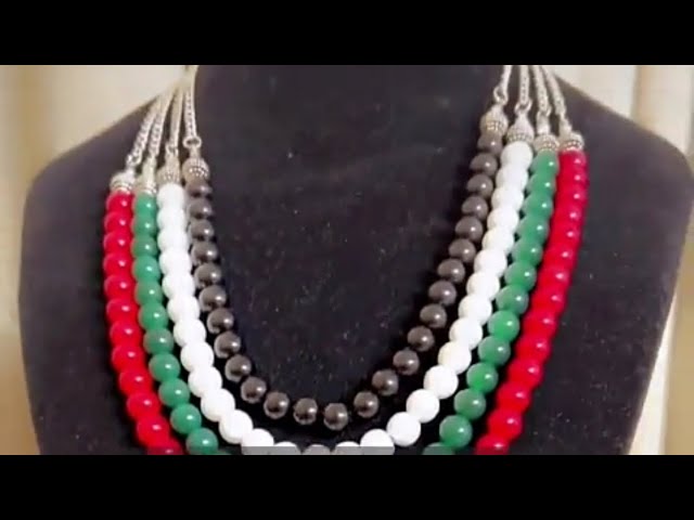 عقد أربع طبقات بأحجار شبه كريمه