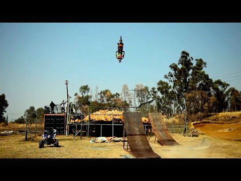 Training for freestyle motocross with Nick de Wit