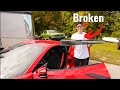 Ben Breaks His Window On His New C8 Corvette