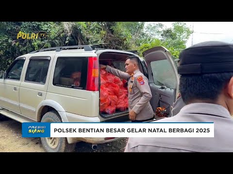 POLSEK BENTIAN BESAR GELAR NATAL BERBAGI 2025 SALURKAN 150 PAKET SEMBAKO KE GEREJA