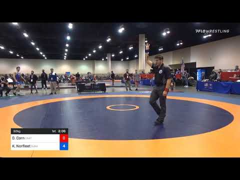 92 Kg Prelims Donovan Corn Unattached Vs Kordell Norfleet Sunkist Kids Wrestling Club