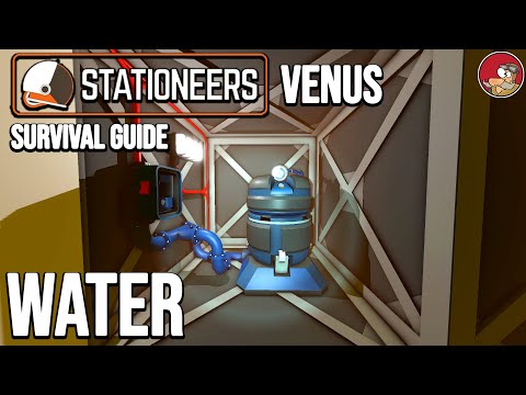 Setting up water tank on Venus - Stationeers Survival 2022