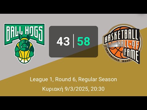 Ball Hogs 43-58 Naismiths Pioneers - (Round 6-League1-09/03/2025)