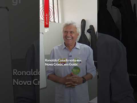 Ronaldo Caiado (PSD) vota em Nova Crixás, em Goiás