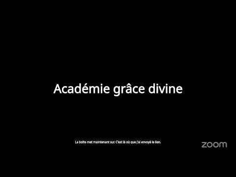 Zoom meeting invitation - Réunion Zoom de Académie grâce divine