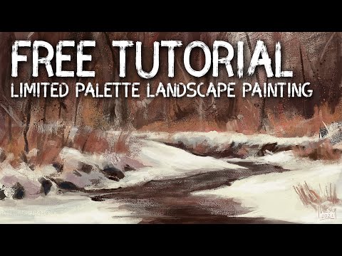 FREE Tutorial - Limited Palette Landscape Painting