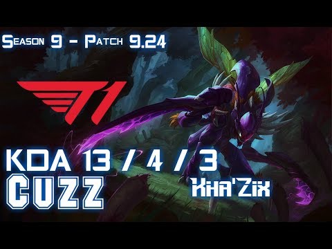 T1 Cuzz KHA'ZIX vs NOCTURNE Jungle - Patch 9.24 KR Ranked