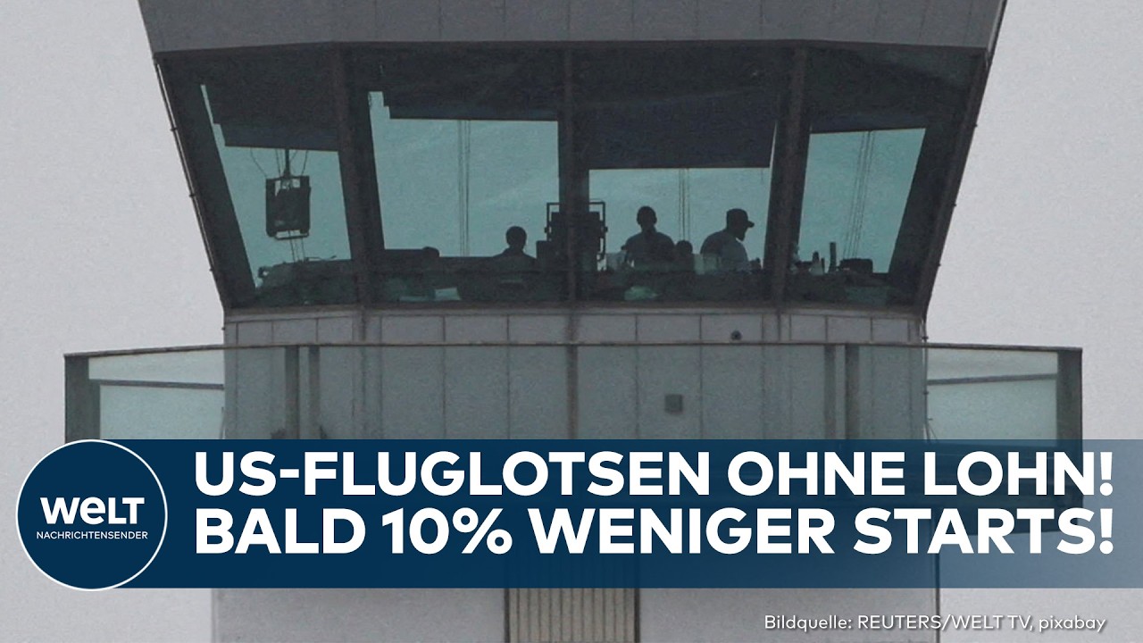 SHUTDOWN IN DEN USA: Weniger Flüge an Flughäfen – Fluglotsen arbeiten unbezahlt! Droht ein Chaos?