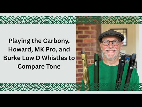 Playing the Carbony, Howard, MK Pro, and Burke Low D Whistles to Compare Tone