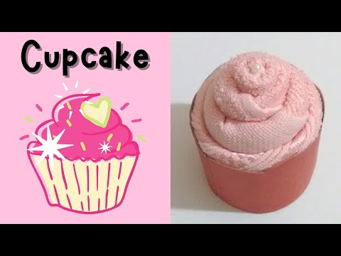#façavocêmesmo | Toalha dobrada em forma de Cupcake