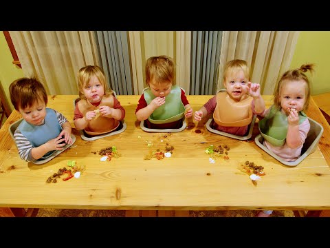 Dinner with 19 month old quintuplets