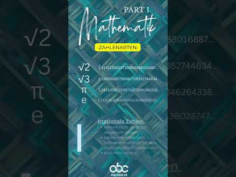 Zahlenarten Mathematik leicht erklärt!