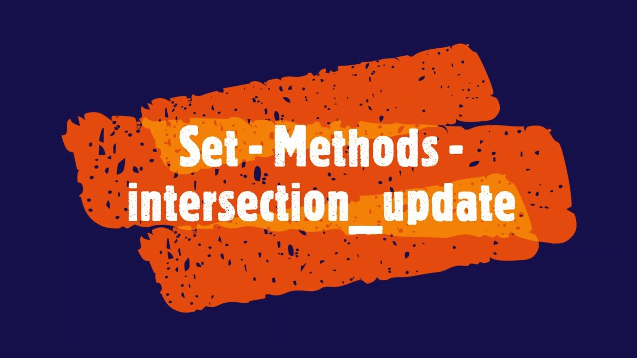 PYTHON - Set - Methods - intersection_update #PythonTips #viral#videos #video #pythonsets #sets #set