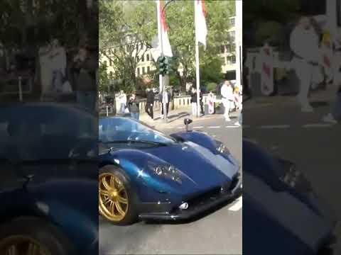 Bugatti Divo, Pagani Zonda drive by #shorts #supercars