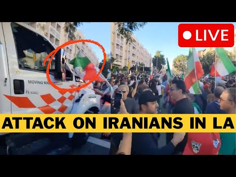 🚨 BREAKING: Truck DRIVEN Into Iranian Protesters In Los Angeles - Chaos Erupts