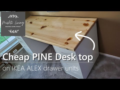 How to make a cheap PINE desk table top for office or school