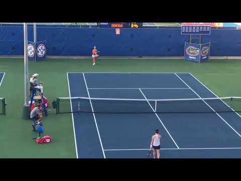McCartney Kessler match point vs. Arkansas, 3/29/18