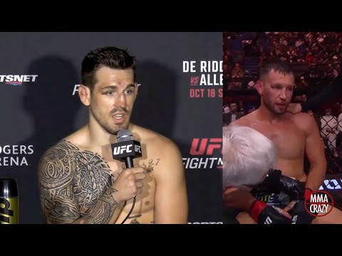 Brendan Allen Reacts to Reinier de Ridder QUITTING on the STOOL at UFC Vancouver
