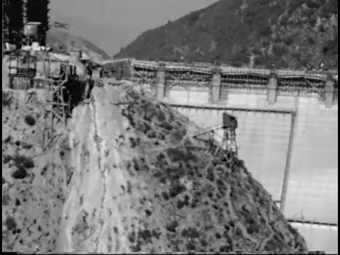Morris Dam: Groundbreaking Ceremony & Construction of Morris Dam in the San Gabriel Mountains.