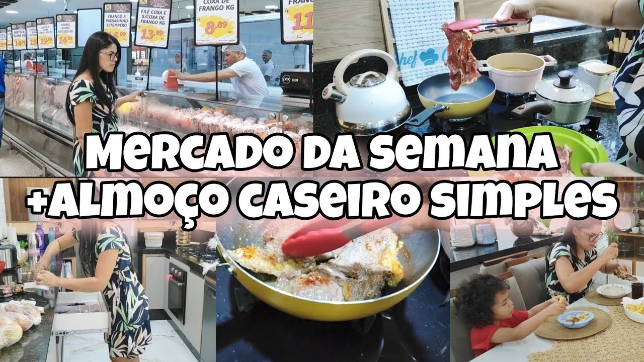 ALMOÇO CASEIRO SIMPLES | MERCADO DA SEMANA + CUIDANDO DO LAR#CASALIMPA