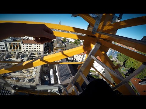 POV: NOZ-Reporterin klettert auf Osnabrücks höchsten Kran in 55 Metern Höhe