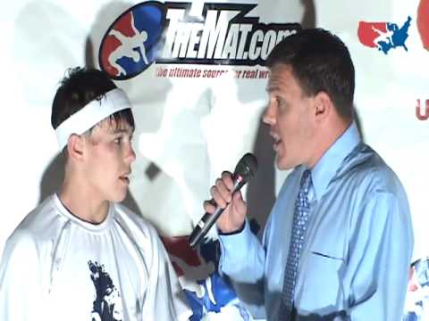 Junior Greco-Roman 119 pound champion Val Rauser of Montana