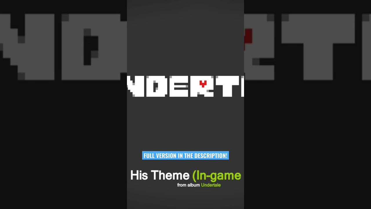 His Theme Cover Preview | Undertale Soundtrack Remastered