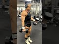 MASSIVE FEMALE BODYBUILDER Fbb Flex Bicep Upper Body Workout ABS Arms Shoulders Shorts