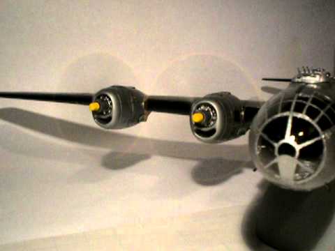 B-29 Superfortress 1:48 scale custom model with working props and LED