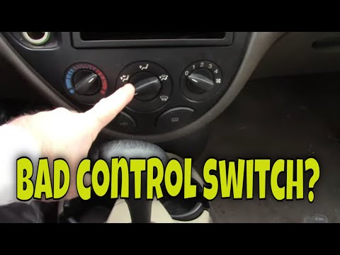 Ford Focus Heater control switch replacement. Air vent control cable.