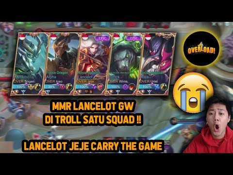 LANCELOT JEJE DI TROLL SATU SQUAD OVER ! LANCELOT VS EVERYBODY - Mobile Legends