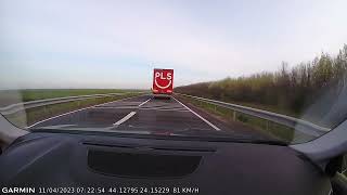 Lorry driver plays chicken