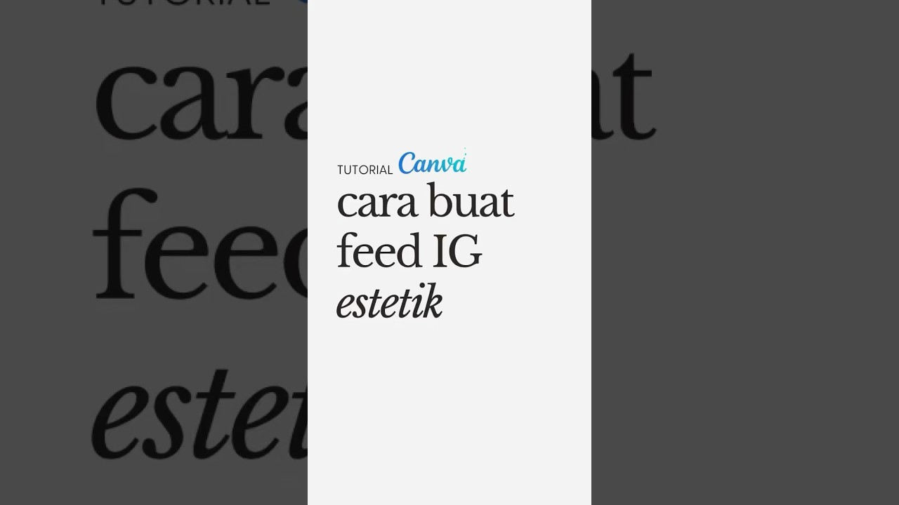 Cara bikin feed IG yang estetik di canva. #tipscanva #tipsinstagram #tipskonten