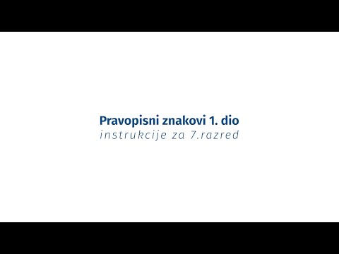 Instrukcije iz jezika - 7. razred - Pravopisni znakovi