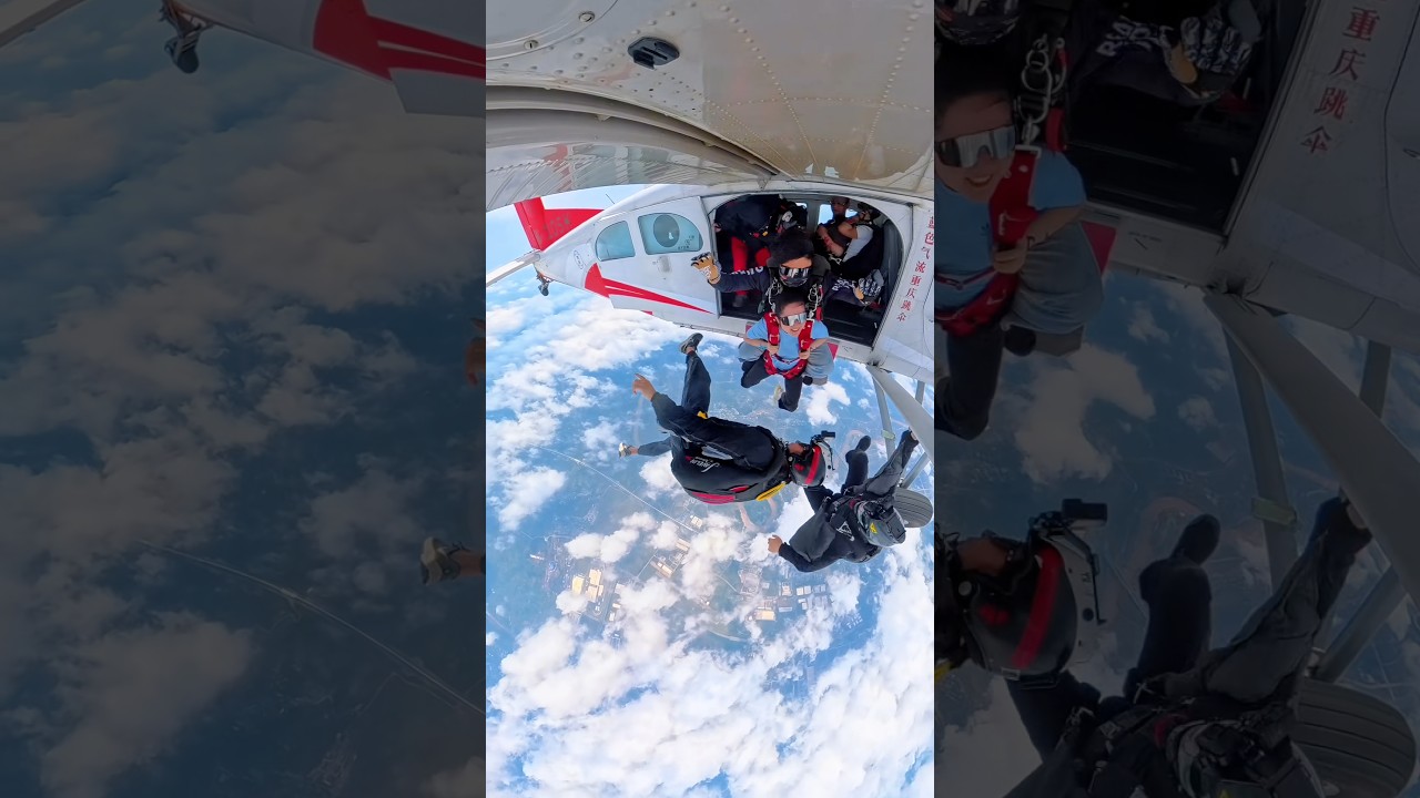 Skydiving || Falling Through Golden Horizons #youtube #youtubeshorts #skydiving #hittvfun #fun
