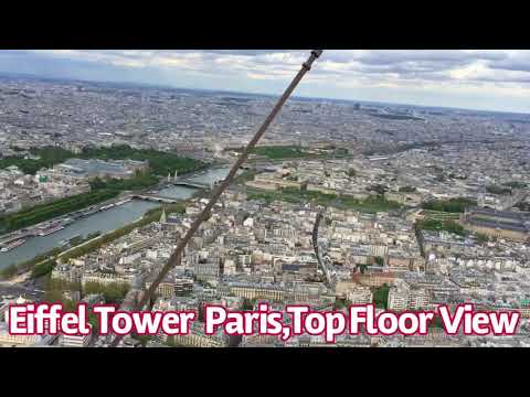 EIFFEL TOWER TOP FLOOR VIEW | ELEVATOR RIDE TOP FLOOR | PARIS TRIP | TOUR De’ FRANCE 🇫🇷 #Shorts