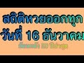 สถิติ หวย ย้อน หลัง 30 ปี