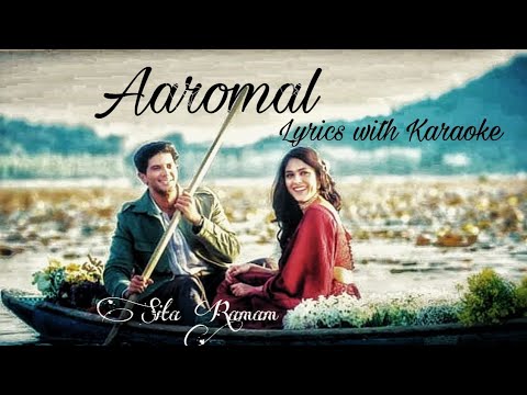 Aaromal karaoke with lyrics - Sitaramam Malayalam |Dulquer Mrunal|#aaromal #SitaRamam #allegra