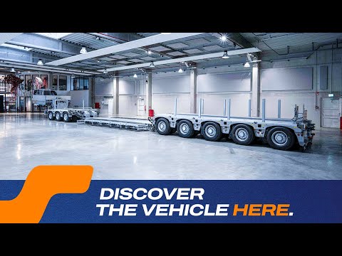 Faymonville - CombiMAX extendable lowbed trailer with 8 axles & excavator bridge