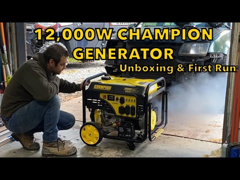 Champion 12,000W Portable Generator | Unboxing