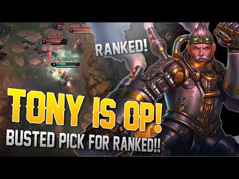 TONY IS BROKEN!! Vainglory [5v5] Ranked - Tony |WP| Top Lane Gameplay